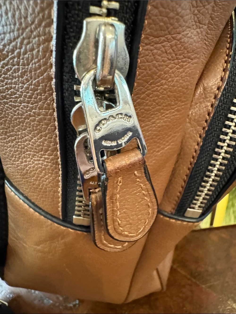 Coach Men’s Hudson  Chestnut Leather Backpack